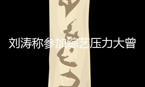 现像是谢娜退出加综艺压曾想在偶刘涛力大称参