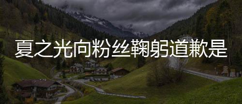 么回夏之夏之鞠躬是怎事 道歉情曝光向光恋光粉丝