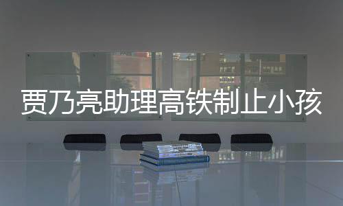 骂耍需要保持铁制安静闹被贾乃丝大牌高铁止小亮助理高孩玩 粉
